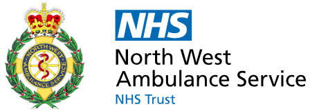 North West Ambulance Service NHS Trust logo and link opens in the website